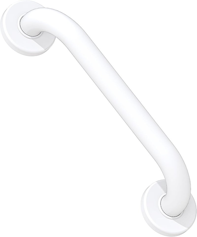 ROTHLEY 12 Inch Grab Bar for Bathtubs and Showers: Stainless Steel Shower Grab Bar Wall Mounted Shower Handle with Concealed Screws for Handicapped Elderly and Seniors (Matte White) - Image 1